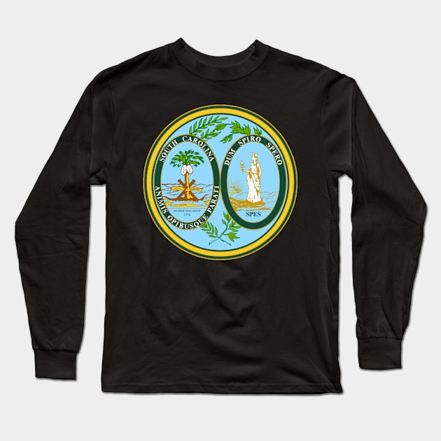 South Carolina Coat of Arms Long Sleeve T-Shirt by Aleksander37